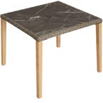 tectake Wicker tafel Tarent 93,5x93,5x75cm - natuur, Verzenden, Nieuw