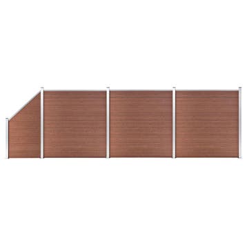 vidaXL Schuttingset 3 vierkant en 1 schuin 619x186 cm HKC, Verzenden, Nieuw