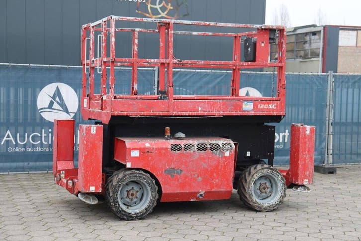 Veiling: Schaarlift Manitou 120SC Diesel 12m 2010, Articles professionnels, Machines & Construction | Ascenseurs, Échafaudages & Échelles