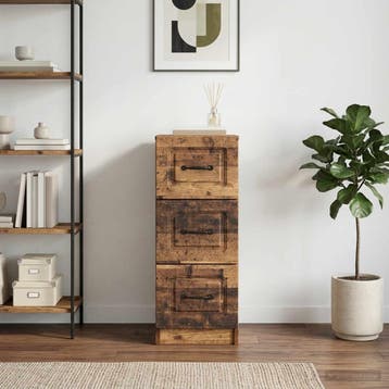 vidaXL Ladekast Oud hout 33 x 34,5 x 87 cm Bewerkt hout, Verzenden, Nieuw