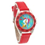 Fako - Kinderhorloge - Eenhoorn - Unicorn - Regenboog - Rood, Bijoux, Sacs & Beauté, Montres | Enfants, Verzenden