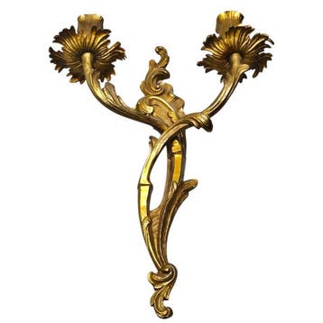 French Rococo Style - Applique murale - Bronze doré