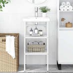 vidaXL Wastafelframe 40x38x83 cm ijzer wit, Verzenden, Nieuw