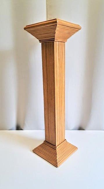 Support - Pencil reed - piédestal en rotin - 92 cm de haut -