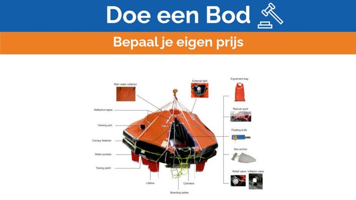 Bieden: Zodiac XTREM 10 person SOLAS certified inflatable l, Watersport en Boten, Bootonderdelen, Ophalen of Verzenden