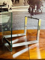Gebra - Bijzettafel - glas staal - Gebra bijzet tafel