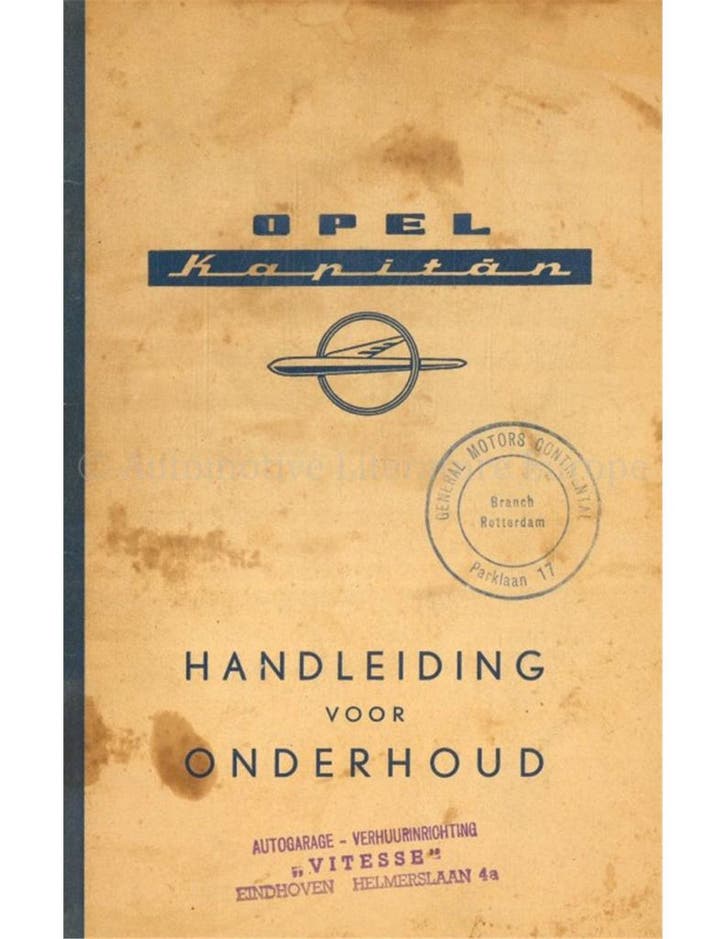 1956 OPEL KAPITÄN INSTRUCTIEBOEKJE NEDERLANDS, Auto diversen, Handleidingen en Instructieboekjes