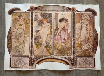 Alphonse Mucha (after) - manifesto Art Nouveau “Le Quattro