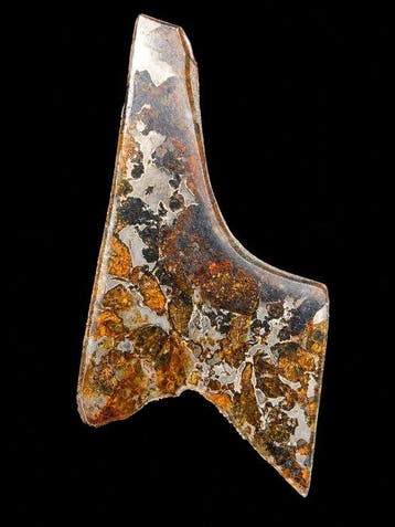 Gyarub Zangbo météorite pallasitique Tranche contenant de