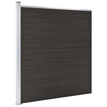 vidaXL Schuttingpaneel 175x186 cm HKC zwart, Verzenden, Nieuw
