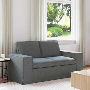 vidaXL bank / zetel Donkergrijs 162 x 80 x 82 cm Stof, Verzenden