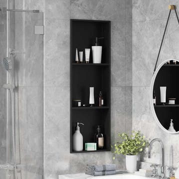 vidaXL Douche Niche Zwart 92 x 32 x 10 cm Roestvrij staal, Bricolage & Construction, Verzenden