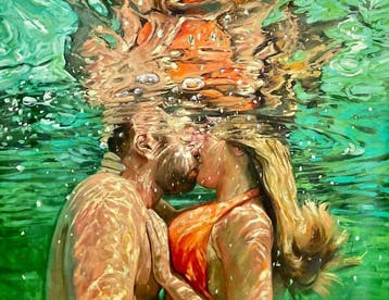 Idiolidis 76 x 100 cm - El Beso Sumergido de los Amantes