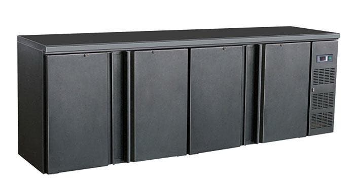 Barcooler Zwart met 4 Deuren, Zakelijke goederen, Horeca | Keukenapparatuur, Nieuw in verpakking, Koelen en Vriezen, Verzenden