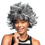 Zwart Witte Pruik Wild, Verzenden