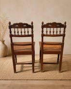 Chaise (2) - Chêne - Cannage, Antiquités & Art