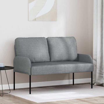 vidaXL bank / zetelen met kussen 110cm Lichtgrijs Multiplex, Verzenden, Nieuw