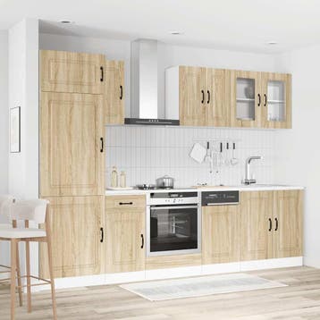 vidaXL 8-delige Keukenkastenset Kalmar bewerkt hout sonoma, Verzenden