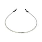 Haarband Diadeem 0,3cm – 1 Rij Strass Steentjes – Metaal –, Nieuw