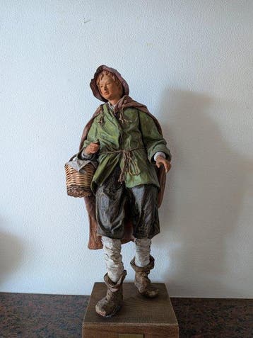 Beeld, Pastore in cartapesta leccese - 52 cm - Papier-maché
