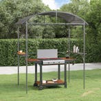 vidaXL Barbecuepaviljoen met zijplanken 220x115x230 cm staal, Tuin en Terras, Verzenden, Nieuw