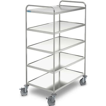 Serveerwagen | RVS | 5 Niveaus (800x500) | Zware Belasting, Verzenden, Nieuw in verpakking
