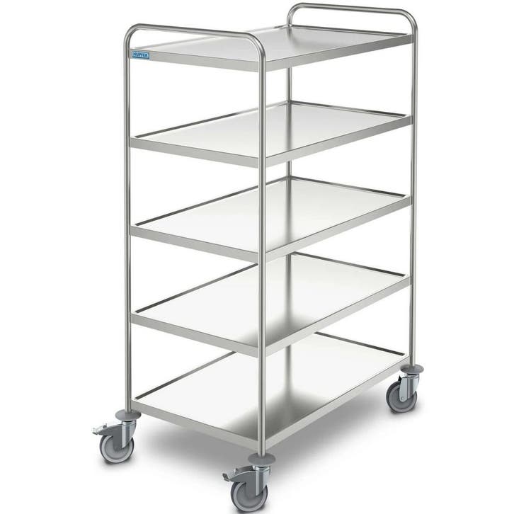 Serveerwagen | RVS | 5 Niveaus (800x500) | Zware Belasting, Zakelijke goederen, Horeca | Keukenapparatuur, Nieuw in verpakking