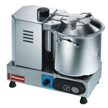 Cutter RVS 6L | Vlak mes met gekromde bladen+, Verzenden, Nieuw in verpakking