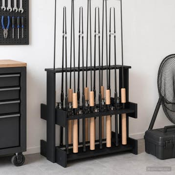 vidaXL Biljartkeu-stand Bewerkt hout 60 x 35 x 60 cm Zwart, Verzenden