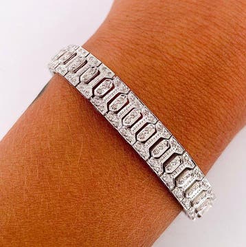 Armband - 18 karaat Witgoud Diamant (Natuurlijk), Nieuw