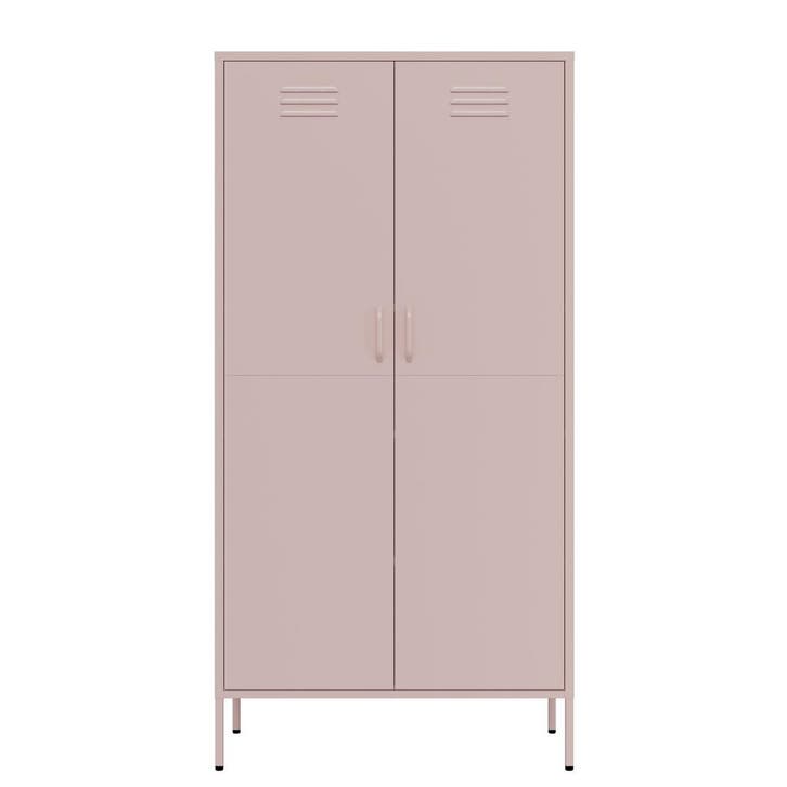 Lendo Online Armoire Vestiaire 90x50x180 cm Métal Rose, Maison & Meubles, Armoires | Casiers