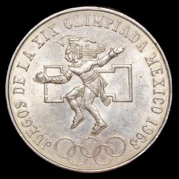 Mexico. 25 Pesos 1968 Juegos de la XIX Olimpiada Mexico