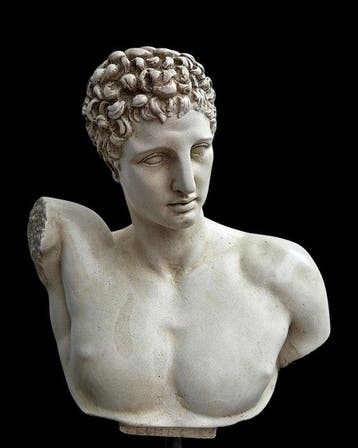 Figuur - Busto Hermes - marmerpoeder