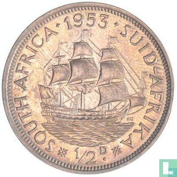 Zuid-Afrika ½ penny 1953 (PROOF), Verzenden, Overige landen, Losse munt