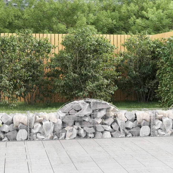 vidaXL Schanskorven 12 st gewelfd 200x50x40/60 cm, Tuin en Terras, Bloempotten, Nieuw, Verzenden