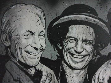 The Rolling Stones - Handpainted and signed - 60x80 cm -