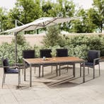 vidaXL Tuintafel met houten blad poly ratten en acaciahout, Verzenden, Nieuw