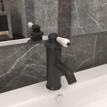 vidaXL Wastafelkraan 130x180 mm grijs, Verzenden, Nieuw