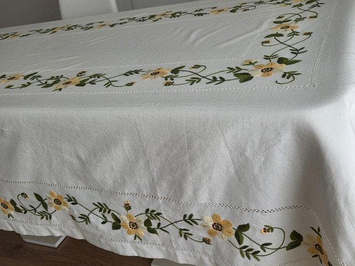 Tafelkleed - 264 cm - 172 cm, Antiek en Kunst, Antiek | Tapijten, Tafelkleden en Textiel