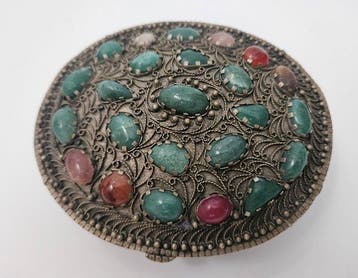 Handgemaakte - Boîte à bijoux - faible teneur en argent