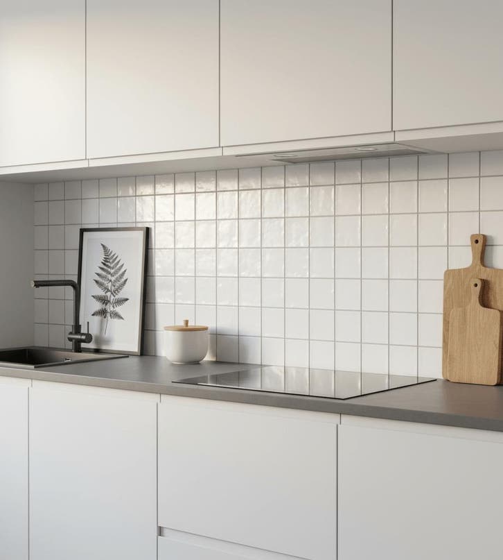 Wandtegel Wit 10x10cm (Muurtegels, Muur- en plafondtegels), Doe-het-zelf en Bouw, Tegels, Minder dan 20 cm, Minder dan 20 cm, 10 m² of meer