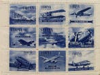 België 1948/1948 - Luchtvaartboekje met vignetten, Gestempeld