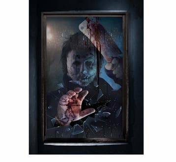 Halloween Raamdecoratie Poster Bijl, Verzenden