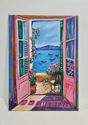 École fauve française (XX) - Fenêtre sur la mer bleue