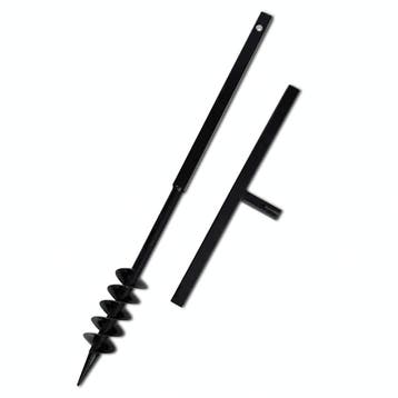 vidaXL Grondboor met handvat en schroefkop (dubbele schroef), Tuin en Terras, Verzenden, Nieuw