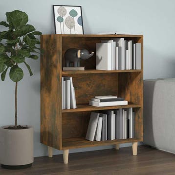 vidaXL Dressoir 69,5x32,5x90 cm bewerkt hout gerookt, Verzenden, Nieuw