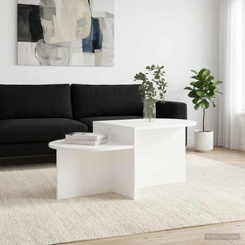 vidaXL Salontafel Wit 100 x 50 x 40 cm Bewerkt hout, Verzenden, Nieuw
