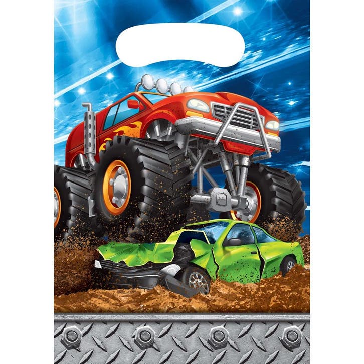 Monster Truck Uitdeelzakjes 22,5cm 8st, Hobby & Loisirs créatifs, Articles de fête, Envoi
