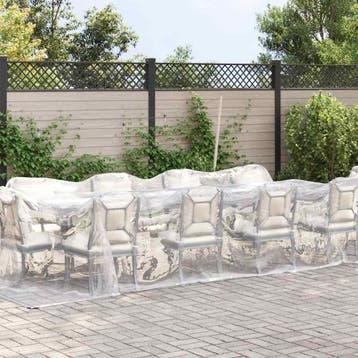 vidaXL Doorzichtig zeildoek met zeilringen 3x6 m, Verzenden, Nieuw
