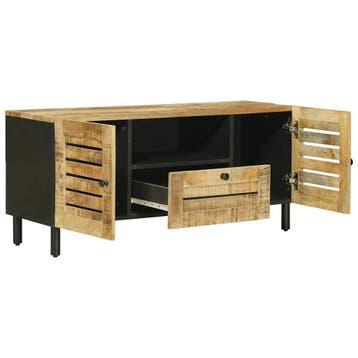 vidaXL Opbergkasten Naturel 105 x 33 x 46 cm Massief Mango, Huis en Inrichting, Verzenden, Nieuw
